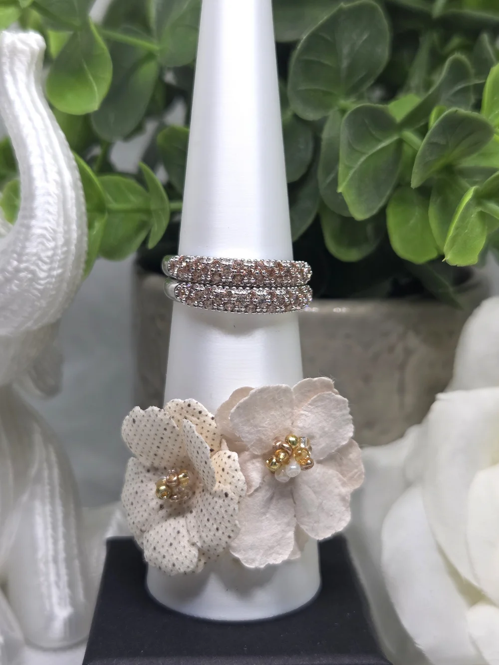 BP Double Bands Smokey Topaz Stackable Ring
